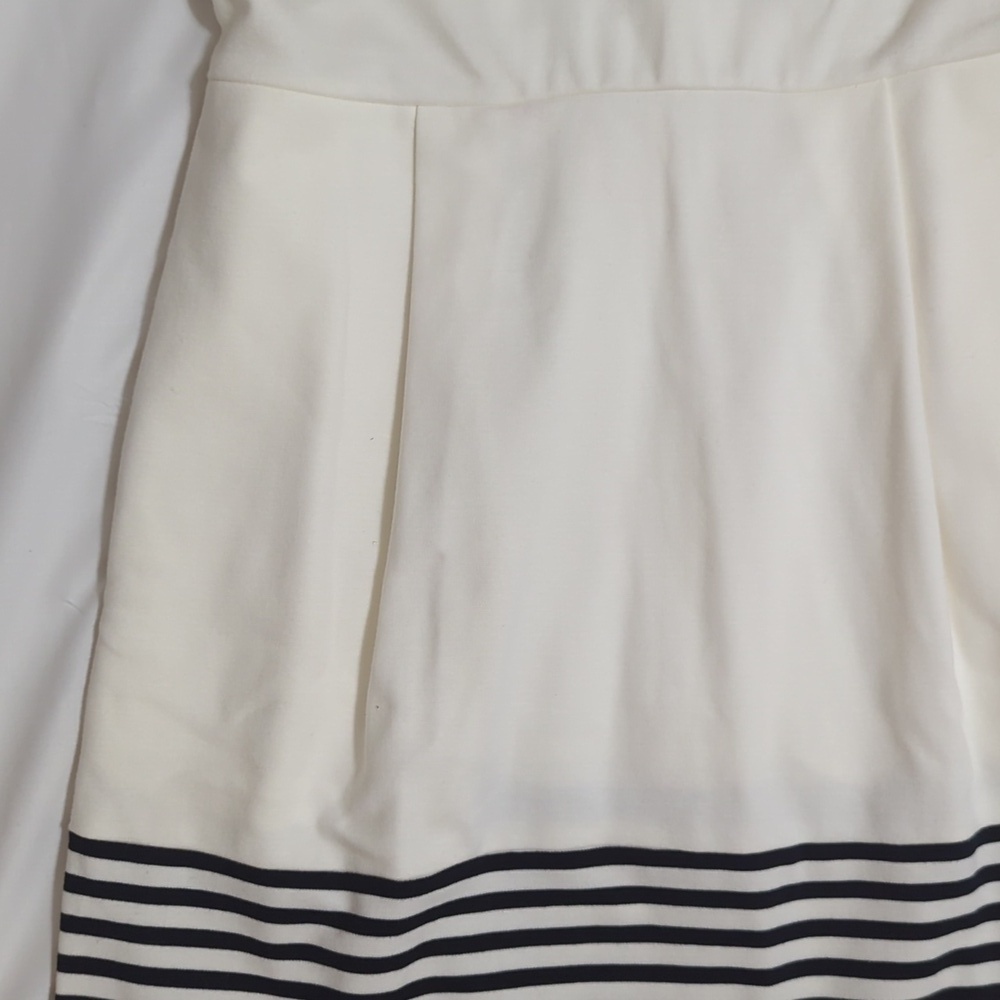 Madewell Striped Fit & Flare Verse Midi Dress, Color Black/White Size M - Picture 6 of 16
